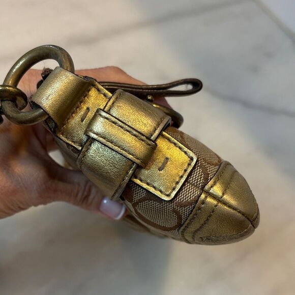 Coach Y2K Jacquard Signature Logo Double Buckle Baguette Mini Bag 🔥 - Picture 8 of 16